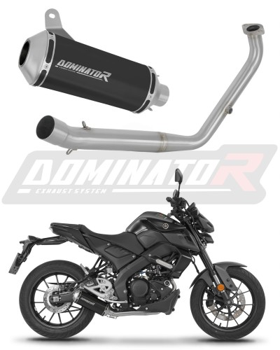Полная система выхлопа Yamaha MT 125 2021 - 2024 DOMINATOR овальный G2 черный